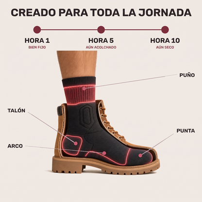 Creado para toda la jornada: hora 1, hora 5 y hora 10 dentro de la bota