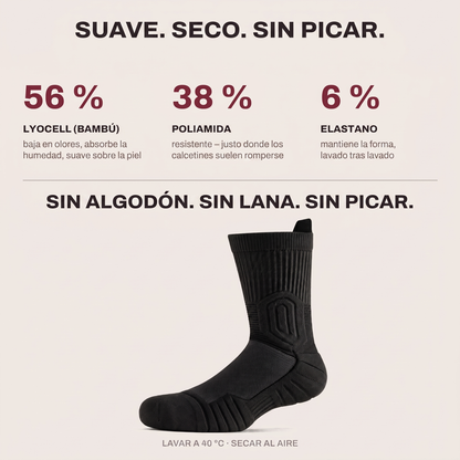 Material: lyocell de bambú, poliamida y elastano, sin algodón ni lana
