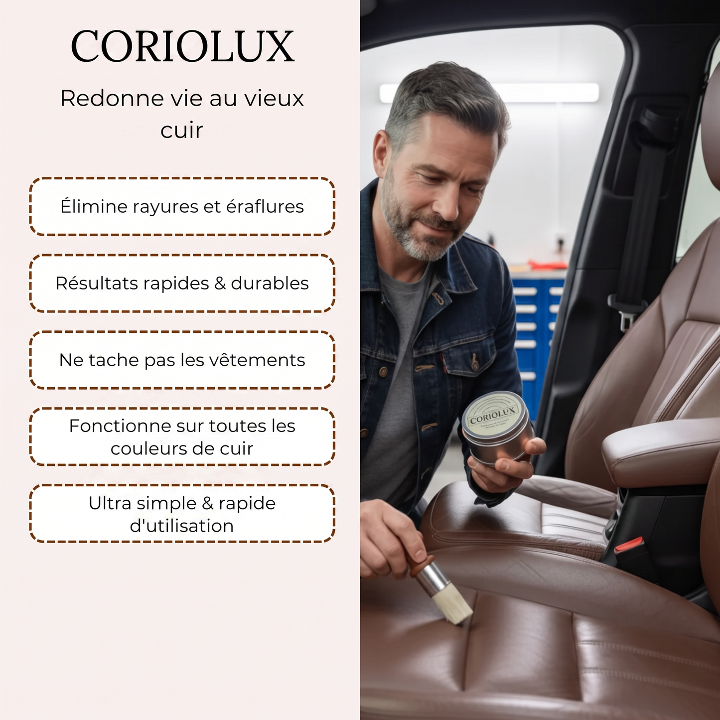 Coriolux — Baume Réparateur Cuir & Mobilier
