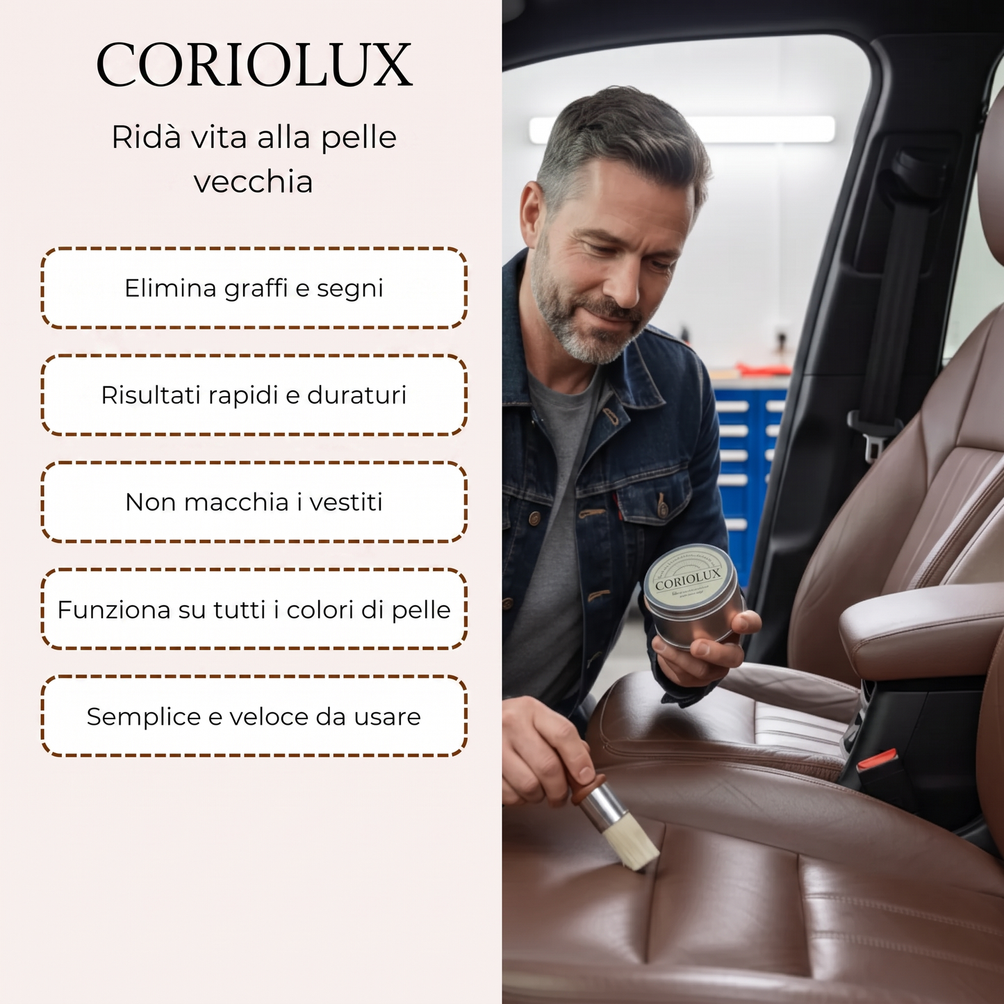 Coriolux — Balsamo Riparatore Pelle e Mobili